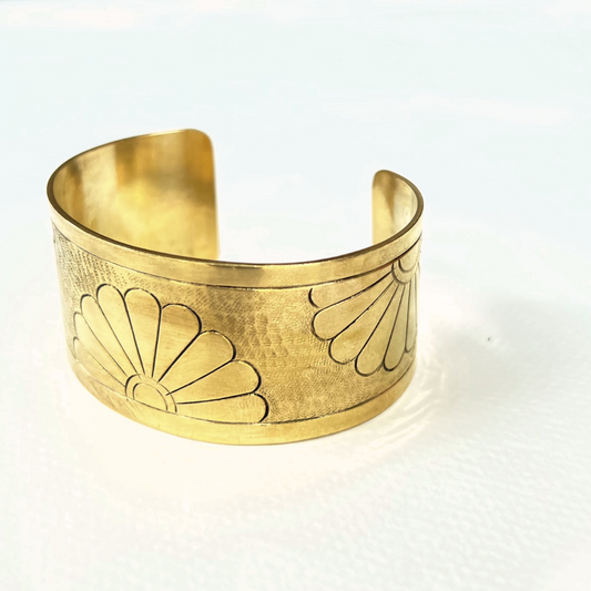 Rising Sun Brass Cuff