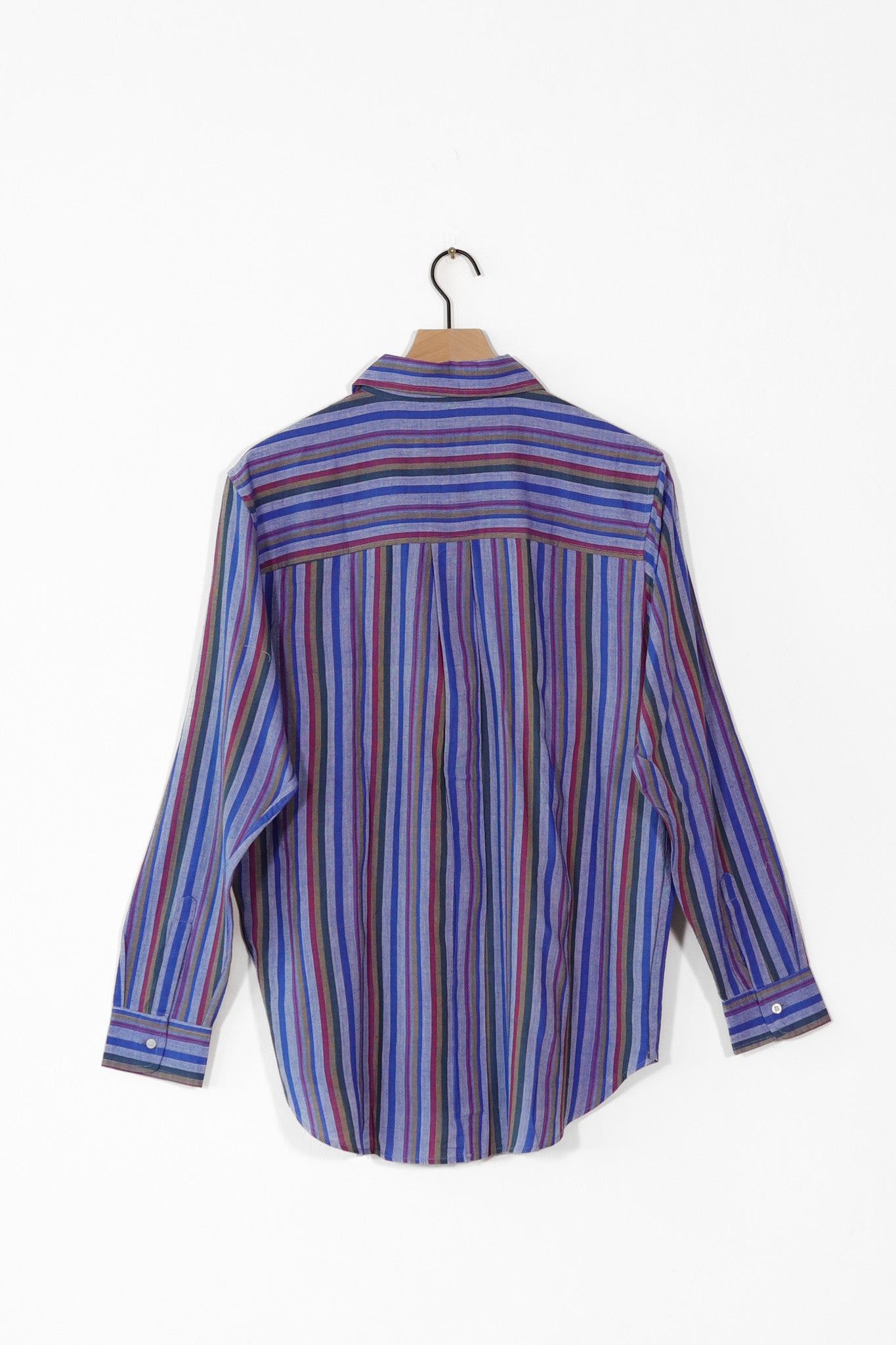 Becky's Button Down - Blue with Colored Stripes
