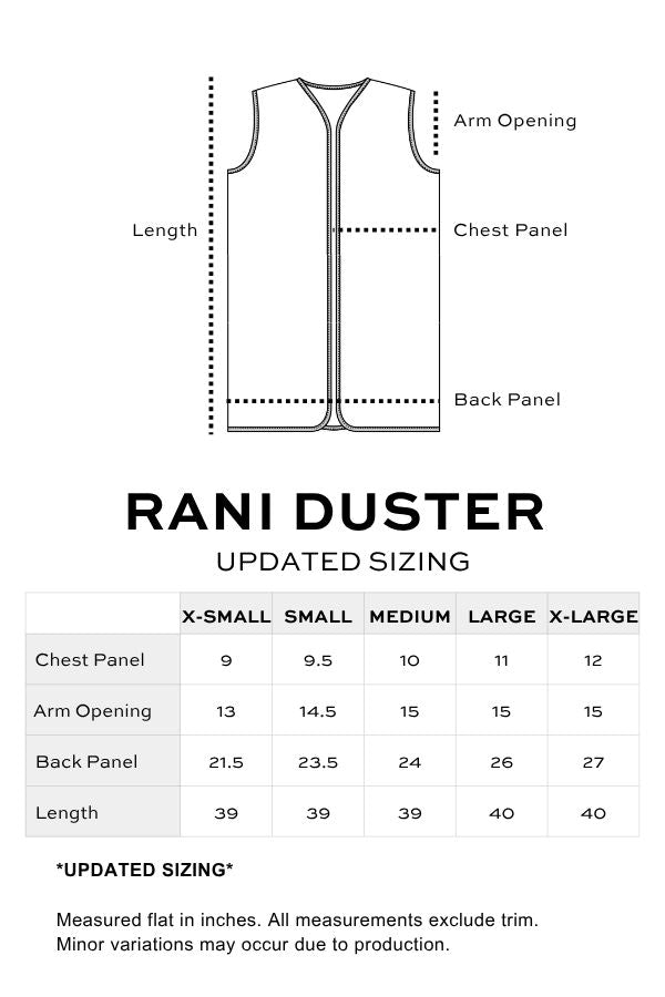 Large Rani Duster V2257